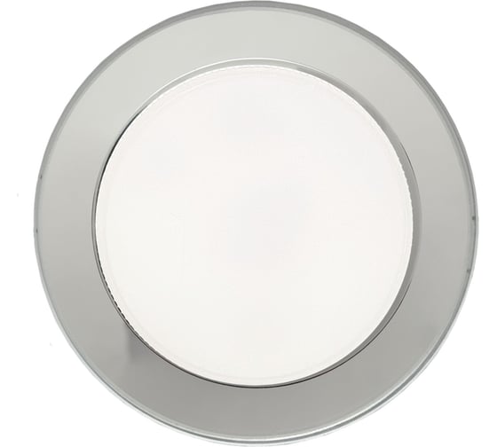 Светильник Ecola GX53 H4 5310 Glass стекло, круг хром - хром, зеркальный 38x126 FM53RNECH