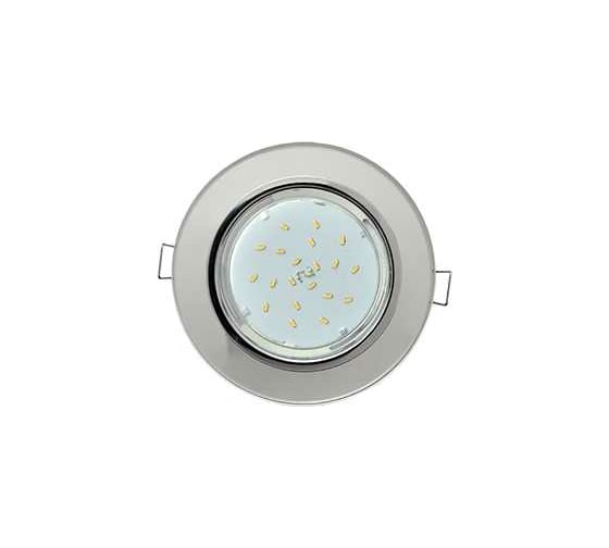 Светильник Ecola GX53 H4 5310 Glass стекло, круг хром - хром, зеркальный 38x126 FM53RNECH