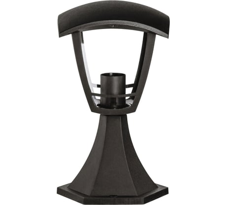 Садово-парковый светильник Apeyron, столб малый, Е27x60Вт, 4-гранный, пластик, черный, прозрачный 165x165x280мм 11-155