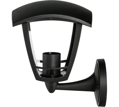 Настенный садово-парковый светильник Apeyron вверх, Е27x60Вт, 4-гранный, пластик, черный, прозрачный 11-149