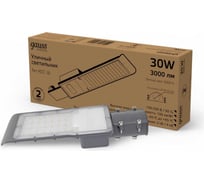 Уличный консольный светодиодный светильник Gauss IP65 30W 3000lm 3000K КСС "Ш" 629534130