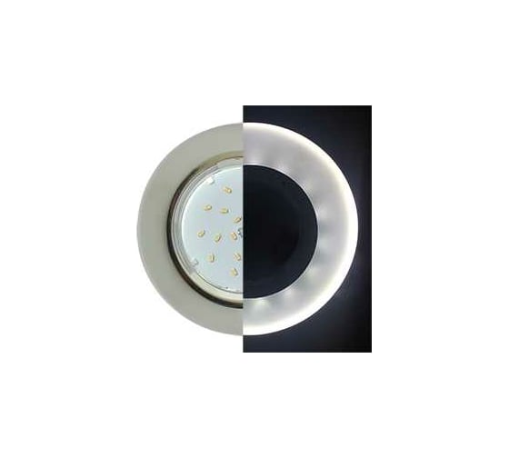 Светильник Ecola GX53 H4 LD5310 Glass стекло, круг, подсветка хром - матовый 38x126 SL53RNECH
