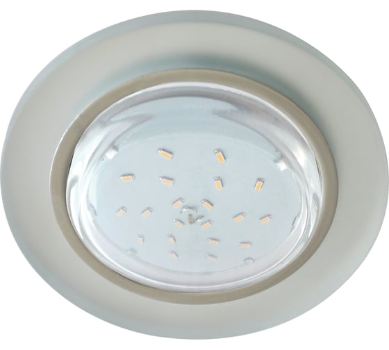 Светильник Ecola GX53 H4 LD5310 Glass стекло, круг, подсветка хром - матовый 38x126 SL53RNECH