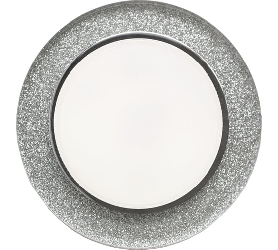 Светильник Ecola GX53 H4 LD5310 Glass стекло, круг, подсветка хром - серебряный блеск 38x126 SS53RNECH