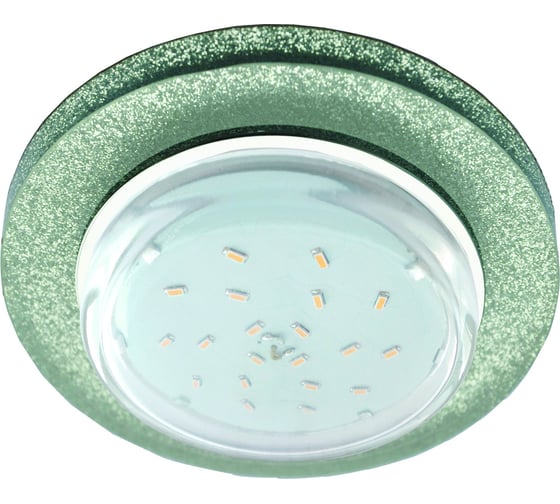 Светильник Ecola GX53 H4 LD5310 Glass стекло, круг, подсветка хром - серебряный блеск 38x126 SS53RNECH