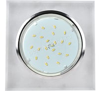 Светильник Ecola GX53 H4 LD5311 Glass стекло, квадрат, край подсветка хром-хром зеркало 38x120x120 SM53SNECH
