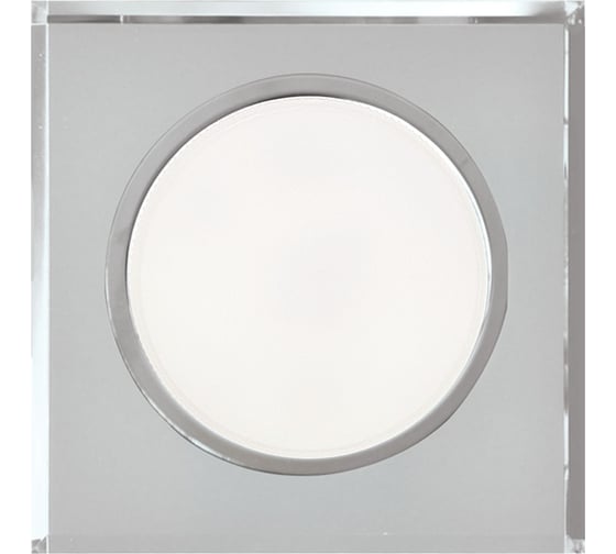 Светильник Ecola GX53 H4 LD5311 Glass стекло, квадрат, край подсветка хром-хром зеркало 38x120x120 SM53SNECH