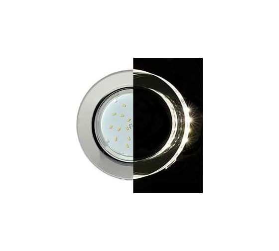 Светильник Ecola GX53 H4 LD5310 Glass стекло, круг, подсветка хром - хром зеркальный 38x126 SM53RNECH