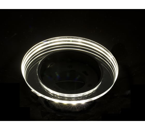Светильник Ecola GX53 H4 LD5310 Glass стекло, круг, подсветка хром - хром зеркальный 38x126 SM53RNECH