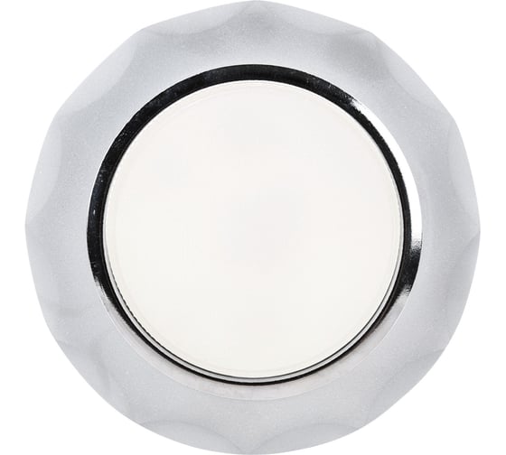 Светильник Ecola GX53 H4 LD5313 Glass стекло, круг, с вогнутыми гранями, подсветка хром матовый 38x126 SL53RCECH
