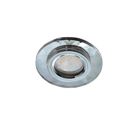 Светильник Ecola MR16 DL1654 GU5.3 Glass стекло, круг, граненый хром - хром 25x90 FC1654EFF 1