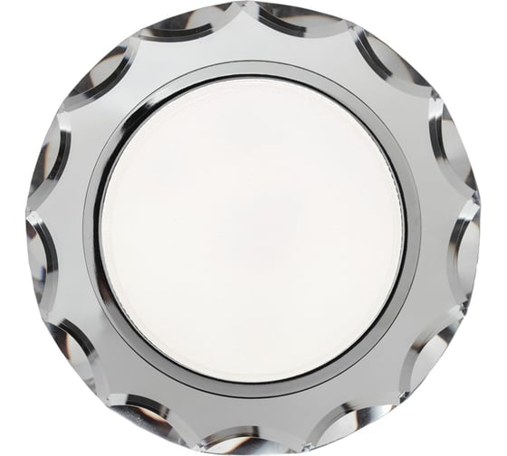 Светильник Ecola GX53 H4 LD5313 Glass стекло, круг, с гранями, подсветка хром -хром зеркальный 38x126 SM53RCECH