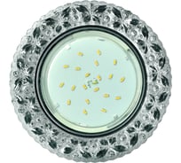 Встраиваемый светильник Ecola GX53 H4 LD7040 искристый, подсветка, бабочки, тонированный-хром 35x125 FY53CBEFB