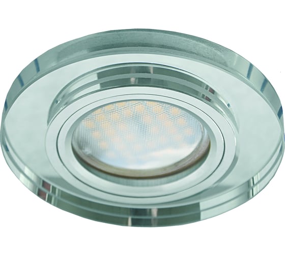 Светильник Ecola MR16 LD1650 GU5.3 Glass стекло, подсветка, круг, хром - хром 25x95 SC1650EFF