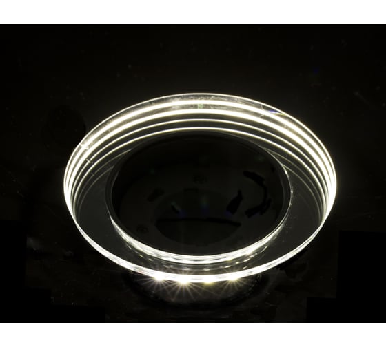 Светильник Ecola MR16 LD1650 GU5.3 Glass стекло, подсветка, круг, хром - хром 25x95 SC1650EFF