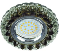 Встраиваемый светильник Ecola MR16 LD7009 GU5.3 подсветка, кристалл, прозрачный - черный, хром 30x95 FK16CCEFB