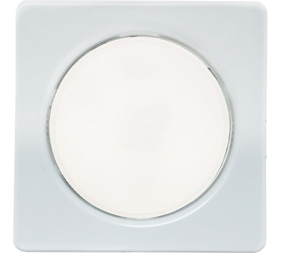 Светильник Ecola GX53 H4 Square open edge квадратный, белый, плоский с открытым краем 106x41 FW53N4ECB