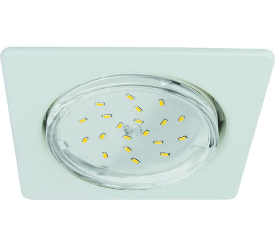 Светильник Ecola GX53 H4 Square open edge квадратный, белый, плоский с открытым краем 106x41 FW53N4ECB