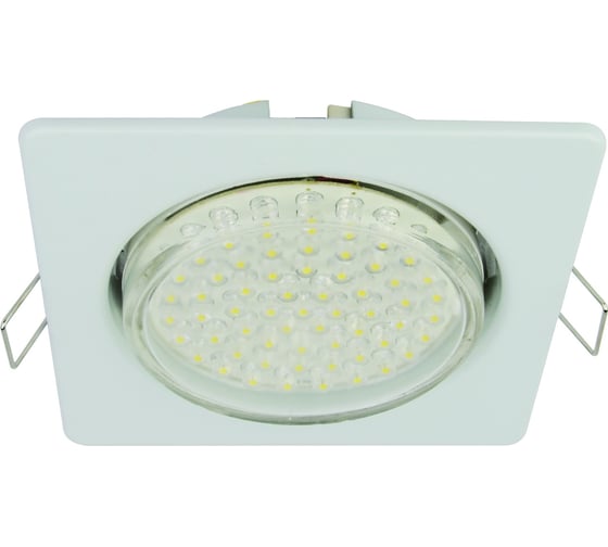 Светильник Ecola GX53 H4 Square open edge квадратный, белый, плоский с открытым краем 106x41 FW53N4ECB