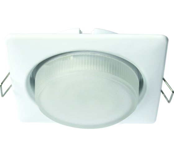 Квадратный светильник Ecola GX53 H4 Square без рефлектора, белый 107x41 FW53S4ECB