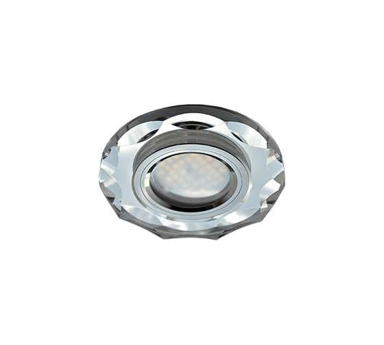 Светильник Ecola MR16 DL1653 GU5.3 Glass стекло, круг, с вогнутыми гранями, хром - хром 25x90 FC1653EFF