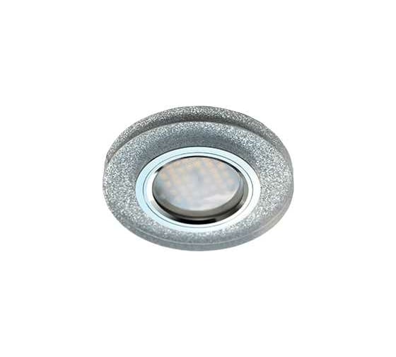 Светильник Ecola MR16 DL1650 GU5.3 Glass стекло, круг, серебряный блеск - хром 25x95 FS1650EFF 1