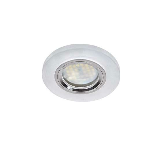 Светильник Ecola MR16 DL1650 GU5.3 Glass стекло, круг, матовое-хром 25x95 FN1650EFF