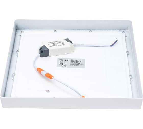 Накладной светодиодный светильник ЭРА LED 9244K квадратный, LED, 24W, 220V, 4000K, белый Б0050274