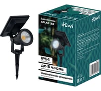 Светильник duwi СОЛАР LED, на солнечной батарее, поворотный, 2Вт, 6500К, 50Лм, IP54, черный 24932 4