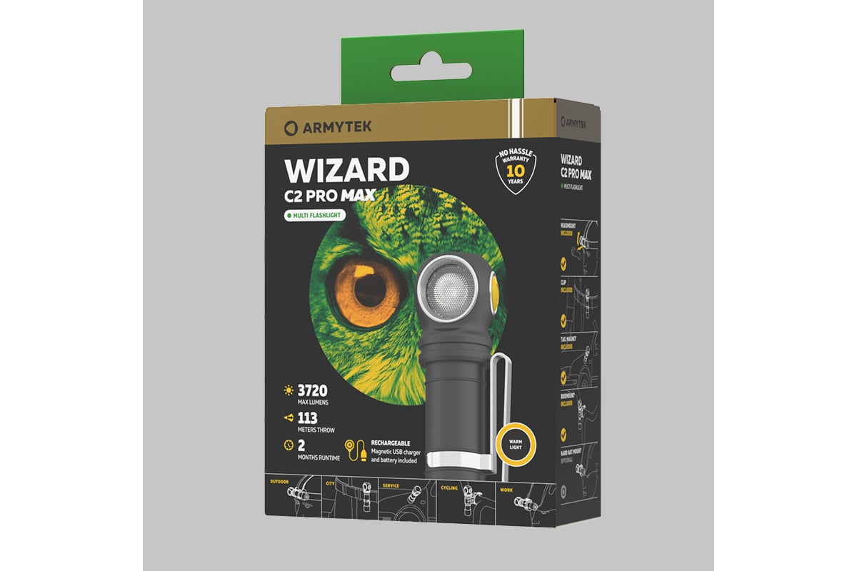 Armytek wizard c2 pro max magnet usb обзор