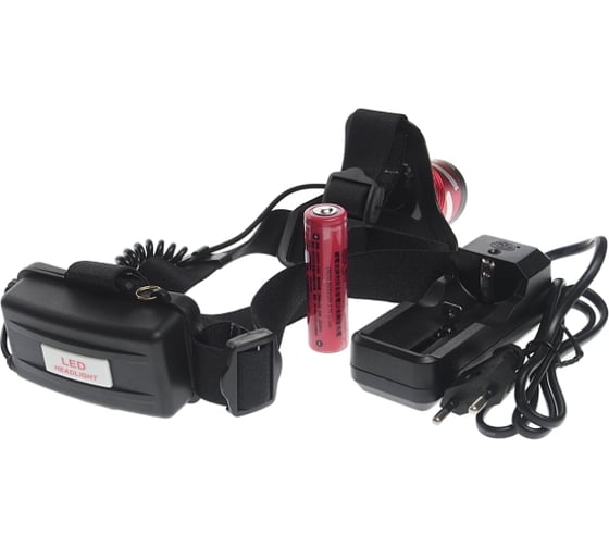 Налобный фонарь с аккумулятором JTC LED; Li-ion 5003A