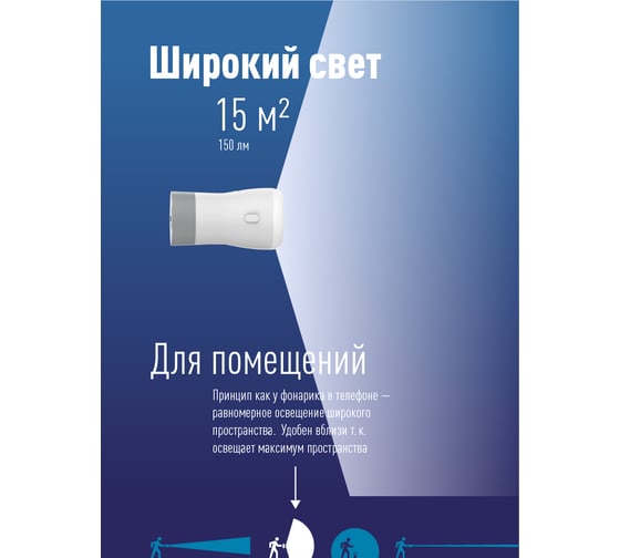 Светодиодный фонарь светильник КОСМОС 3Вт, кемпинг 5Вт, 3,7В 1200mAh литиевый аккумулятор KOCAc6017LED