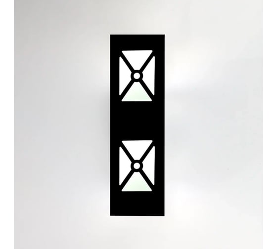 Светильник General Lighting Systems настенный фасадный GWL-2E27-M-IP65 Черный Витраж металл IP65 под лампу 2хЕ27 662643