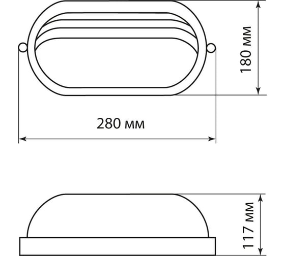 Светильник TDM НПБ1207 черный/овал ресничка 100Вт IP54 SQ0303-0058