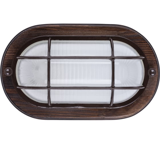 Светильник TDM ELECTRIC НПБ1402 венге, овал, с решеткой 60Вт IP54 SQ0303-0437