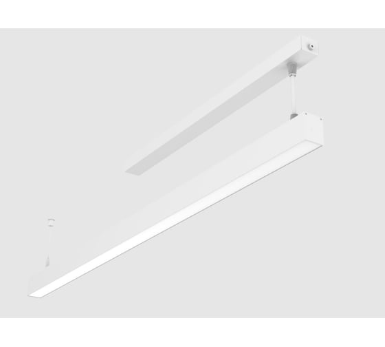 Светодиодный светильник VARTON Angusta 761x35x45мм подвесной 27 Вт 4000 К IP40 RAL9003 белый муар с рассеивателем опал V1-R0-00239-30000-4002740