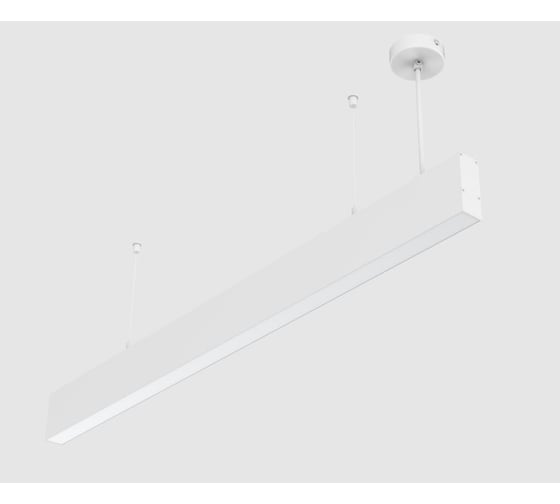 Светодиодный светильник VARTON Angusta High 1009x35x90 мм подвесной 21 Вт Tunable White 3000-6500 K IP40 RAL9003 белый муар с рассеивателем опал диммируемый по протоколу DALI V1-R0-00240-30D01-40021TW