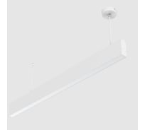 Светодиодный светильник VARTON Angusta High 1505x35x90мм подвесной 52 Вт 3000 К IP40 RAL9003 белый муар с рассеивателем опал DALI V1-R0-00542-30D01-4005230