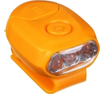 Фонарик на кепку ЧИНГИСХАН 3 LED, 2xCR2032, 1 режим, пластик 221-011
