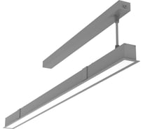 Светодиодный светильник VARTON Angusta Intus 1518x50x65мм встраиваемый 52 Вт 3000 К CRI 90 IP40 RAL7045 серый муар с рассеивателем опал, диммируемый по протоколу DALI V1-R0-7X242-10D01-4005230