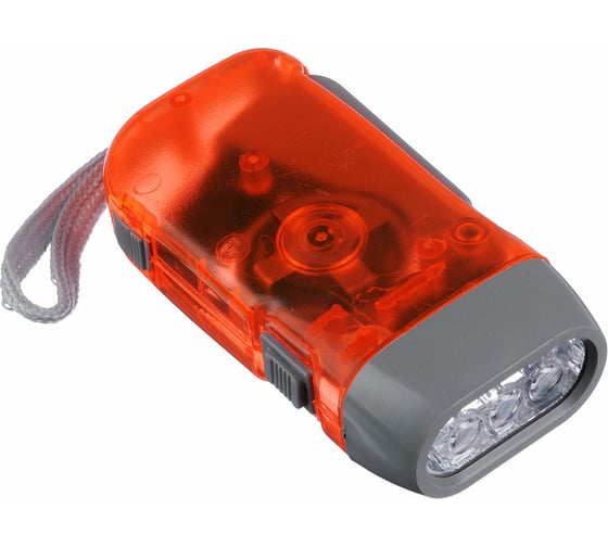 Фонарик динамический ЕРМАК 3 LED, пластик, 9,5х5 см 198-013