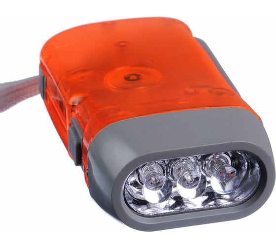 Фонарик динамический ЕРМАК 3 LED, пластик, 9,5х5 см 198-013