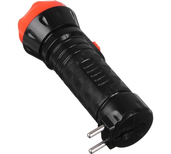 Фонарь аккумуляторный ЕРМАК 1х0,5 Вт LED, вилка 220В, пластик, 12,3x4,3см 198-075