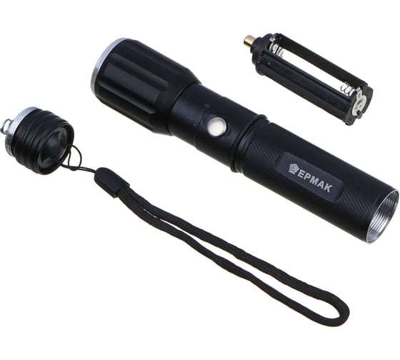 Фонарь ЕРМАК металлический XP-E LED, 3xAAA, алюминий, 15,5x3 см 328-125