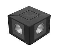 Светильник архитектурный VARTON Qrua 1R 3Вт 24В 12 RGBW DMX RAL9005 черный V1-G1-91531-23L10-65003XX