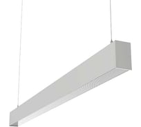 Светодиодный светильник VARTON X-line 1,5 м 45 Вт Up&Down одиночный подвесной 1499x63x100 мм IP40 RAL9003 белый муар Tunable White (3000-6500K) призма с декоративным проводом 2 м и комплектом подвесов 2 м диммируемый (DALI) V1-R0-02825-02PRD-40048TW