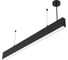 Светодиодный светильник VARTON Angusta High 1505x35x90мм подвесной 30 Вт 3000 К IP40 RAL9005 черный муар с рассеивателем опал DALI V1-R0-90542-30D01-4003030 1