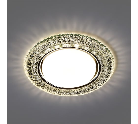 Встраиваемый светильник Smartbuy под лампу GX53 с LED подсветкой прозрачный SBL-06CL5-GX53