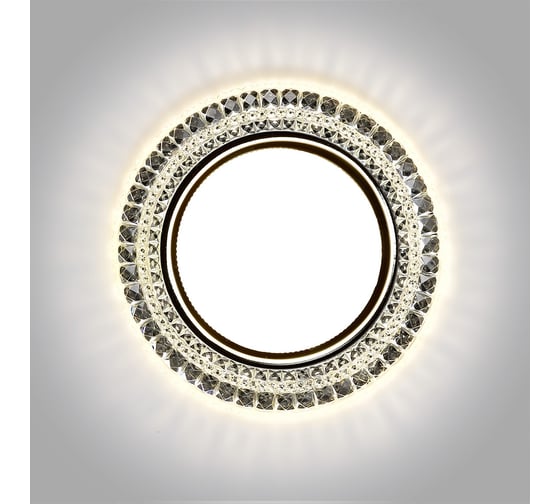 Встраиваемый светильник Smartbuy под лампу GX53 с LED подсветкой прозрачный SBL-06CL5-GX53