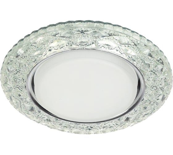 Встраиваемый светильник Smartbuy под лампу GX53 с LED подсветкой прозрачный SBL-06CL3-GX53 1